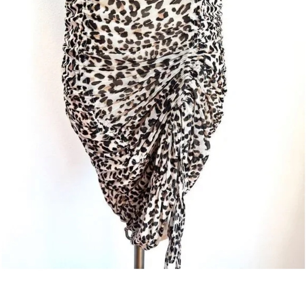 Almost Famous Animal Print Ruched Dress - Picture 4 of 8